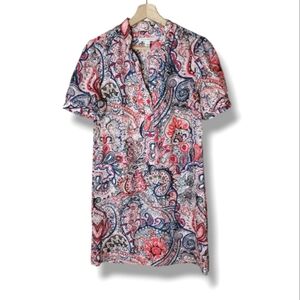 Banana Republic 100% Silk Knee Length Dress Size M Feminine Preppy Summer